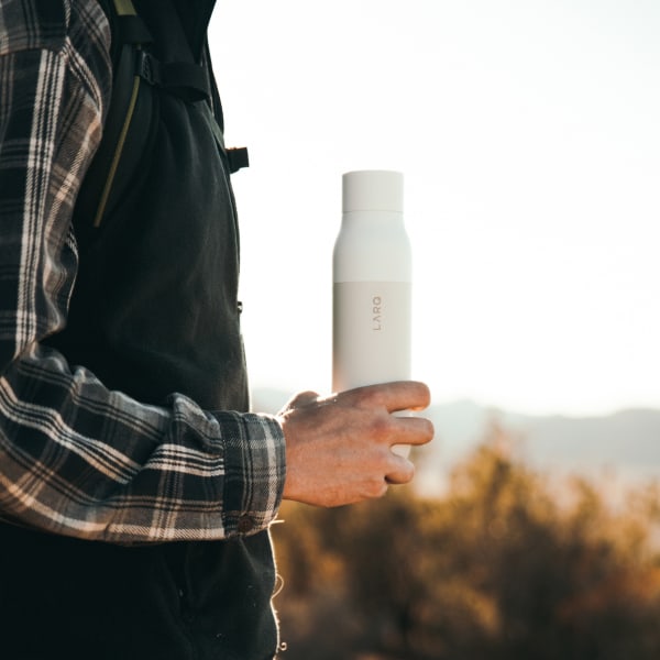 Photo of LARQ Bottle - Granite White in hand