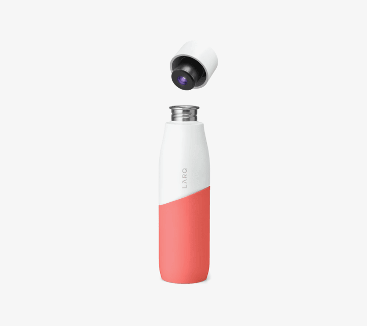 LARQ Bottle PureVis™ Non-insulated - White / Coral